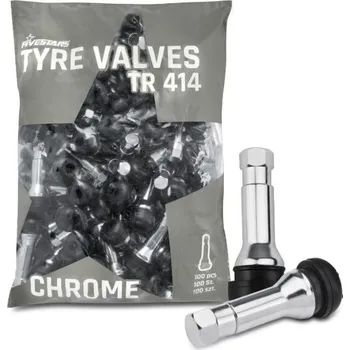 Sada na opravu pneumatiky ProfiGaráž Ventil TR414 chromovaný bezdušový 100 ks