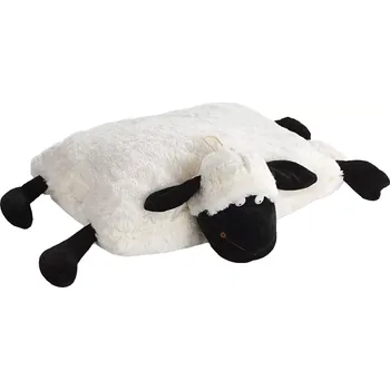 plyšák BabičkaOvečková.cz Rozkládací polštář ovečka černopřírodní, Velikost Malá - 22 x 27 cm