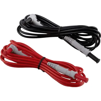 Měřicí kabel Chauvin Arnoux 2 bezpečnostní měřicí kabely 3M, rovná/úhlová zástrčka, červená + sw, P01295499, měřicí vodič, 1 sada
