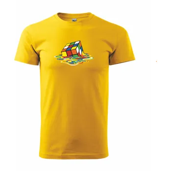 Pánské tričko ON-DESIGN Tričko RUBIKOVÁ KOSTKA Velikost: L, Barva: žlutá