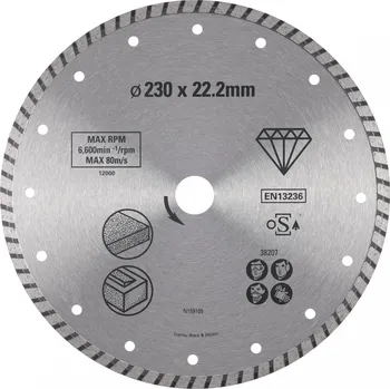 Řezný kotouč Kotouč diamantový 230 mm turbo Stanley Fatmax® STA38207