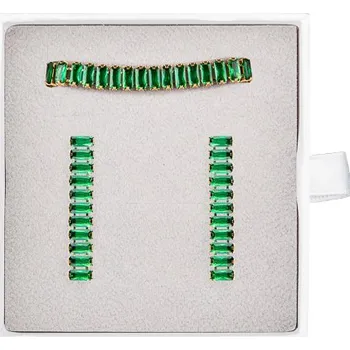 Souprava šperků franco bene Pozlacený set Crystal náhrdelník a náušnice - zelený | 1430