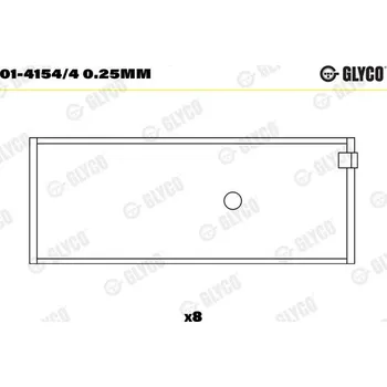 Ojnice Ojniční ložisko GLYCO 01-4154/4 0.25mm