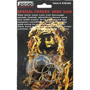 Ruční pilka Survival drátová pila FOSCO (Strunová pilka SPECIAL FORCES, trojmo speletená čepel, určená pro všestranné použití.)