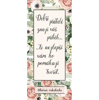 Čokoláda Bohemia/Dárková mléčná čokoláda 100 g - Dobří přátelé