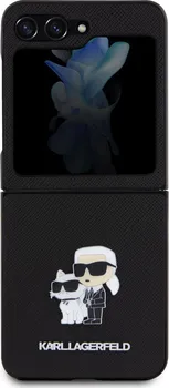 Pouzdro na mobilní telefon Karl Lagerfeld PU Saffiano Karl and Choupette NFT pro Samsung Galaxy Z Flip 5 černé