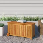 ZBXL Zahradní úložný box s kolečky 113 x 50 x 58 cm masivní akácie