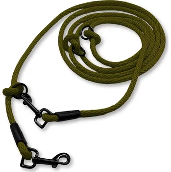 Vodítko pro psa PafDog® Přepínací nastavitelné vodítko 8mm, 11 délek, khaki zelené DÉLKA VODÍTKA: 2 metry