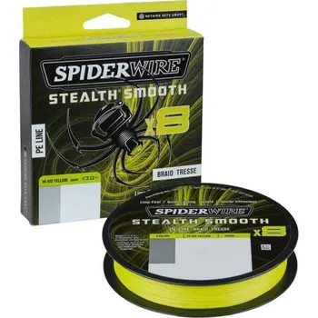 Rybářská šňůra Spiderwire šňůra Stealth Smooth x8 Žlutá 150m 0,07