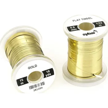 Plochá lametka Sybai Flat Tinsel 0,8mm Gold