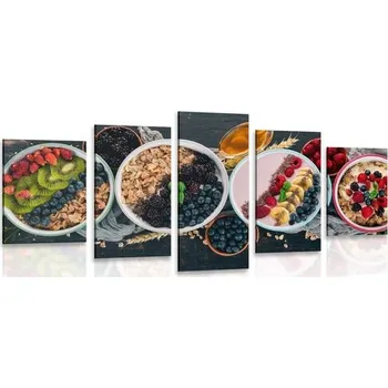 Obraz Dovido 5-dílný obraz chutné variace müsli
