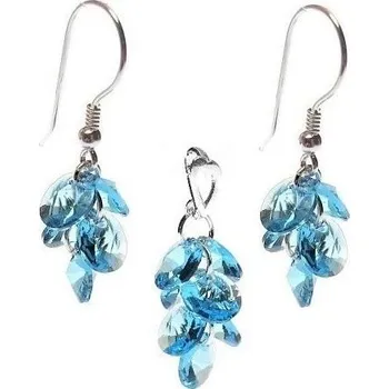 Souprava šperků Stříbrná souprava HROZEN Swarovski Aquamarine