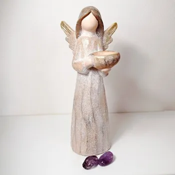 Svícen ANDĚL TŘPYTIVÝ NA ČAJOVOU SVÍČKU