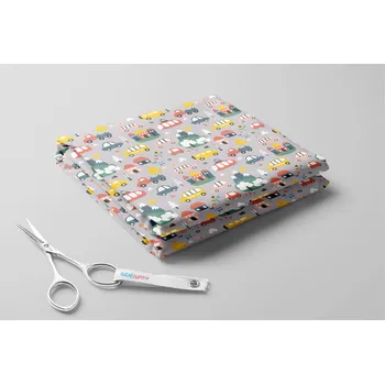 Softshell s beránkem, Dopravní prostředky a zvířátka Barva: Šedá