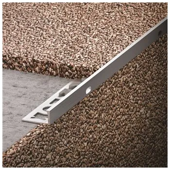 Schodový profil STONE "L" - přírodní hliník (Hliníkový ukončovací profil pro kamenné koberce, délka 2500 mm, výška 10 mm, 12,5 mm)