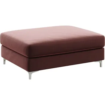 Taburet Růžová sametová podnožka DEVICHY Rothe