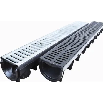 Kanalizační potrubí STORA-DRAIN Light 100 žlab PP, zatížení A15, délka 1 m Pozink