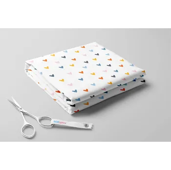 Softshell s beránkem, Drobná srdíčka Barva: Bílá