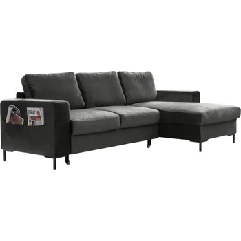 Pohovka Miuform Sametová rozkládací pohovka Lofty Lilly 236 cm, pravá