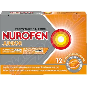 Lék na bolest, zánět a horečku Nurofen Junior Pomeranč 100mg cps.mdm.12