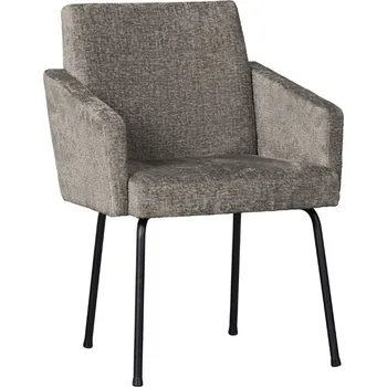 Jídelní židle WOOOD Šedá látková jídelní židle Montine