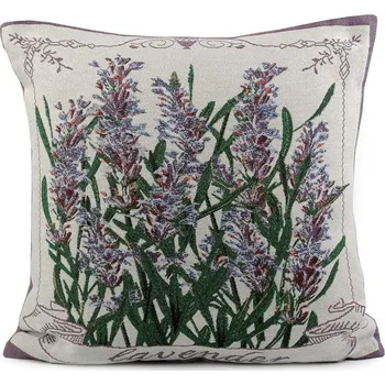 Povlak na polštářek Gobelínový povlak na polštář levandule, růže 45x45 cm - 1 režná levandule