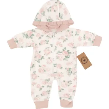Dětský overall Z&Z Dětský teplákový overálek s kapucí, Květinka, růžová 80 (9-12m)