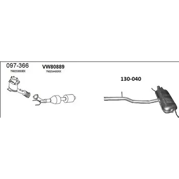 Filtr pevných částic filtr pevných částic Bosal 095-366