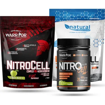 Fitness strava NitroCell - předtréninková směs Green Apple 600g
