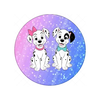 Jedlá dekorace na dort 101 DALMATINŮ bubliny, VARIANTA Jedlý papír 797