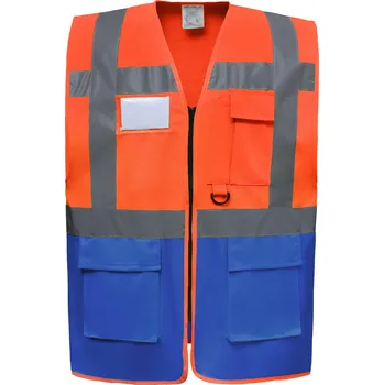 Yoko Reflexní vesta EXEC HVW801 Velikost: XL, Barva: oranžová-modrá