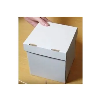 Jednorázové nádobí Krabička papírová na burger MAXI 14x14x16cm/100ks