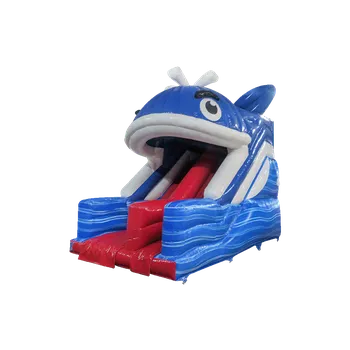 Skákací hrad Nafukovací skluzavka Velryba | 3D design | Certifikovaná atrakce pro děti