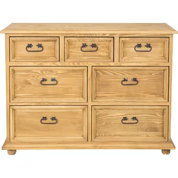 Ložnice Drewmax KD810 dřevěná komoda masiv borovice rustikal (KD810 komoda STANDARD)