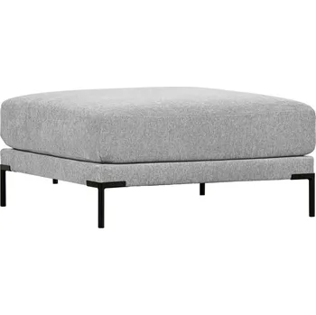 Taburet WOOOD Světle šedá látková podnožka Coulee 100 x 100 cm