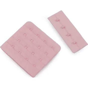 Zapínání na podprsenky, plyš šíře 70 mm čtyřřadé, barva 3 růžová sv.