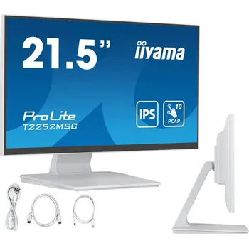 Monitor Dotykový monitor iiyama ProLite T2252MSC-W2 22'' FULL HD LED IPS /HDMI, DP/ Reproduktory, bílý