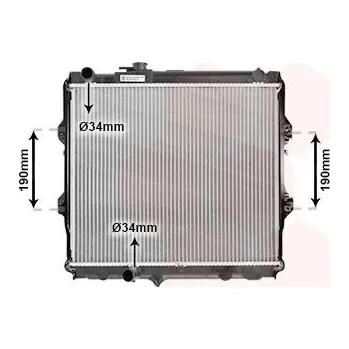 Motor automobilu Chladič, chlazení motoru VAN WEZEL 53002492