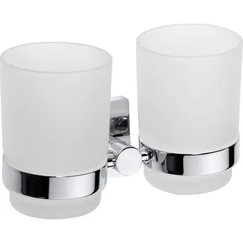 Držák na kartáček Bemeta Design BETA: Držák kartáčků dvojitý, sklo - 132110022