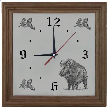 Hodiny Hodiny prase 985 - světlý rám