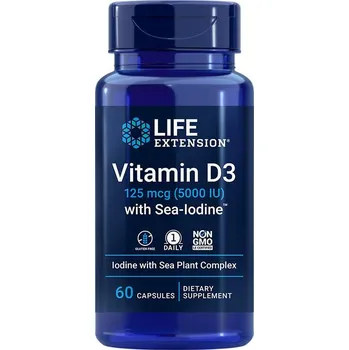 Zdraví Life Extension Vitamin D3 s mořským jódem™ (60 Kapsla)