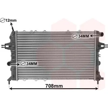 Chladič motoru Chladič, chlazení motoru VAN WEZEL 37002293