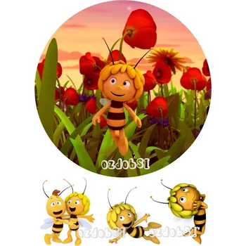 Jedlá dekorace na dort Včelka Mája č.3 jedlý papír - Bez úprav