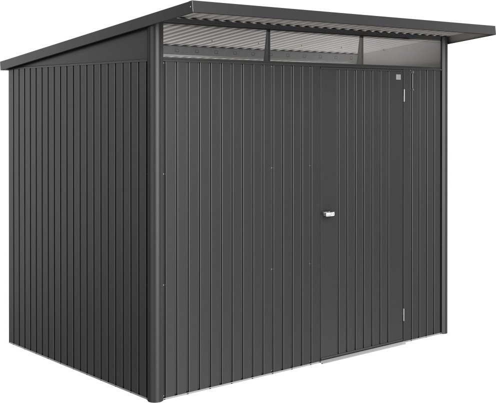 Biohort Zahradní domek AVANTGARDE ECO A5, tmavě šedá metalíza (S jednokřídlými dveřmi)