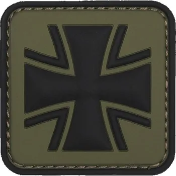 Nášivka 101. INC Nášivka německý kříž oliv 3D PVC suchý zip