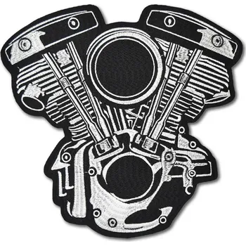 Nášivka Moto nášivka Panhead Engine XXL na záda 29 cm x 28 cm