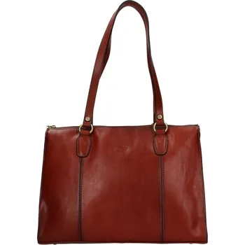 Elegantní dámská kožená kabelka Katana Jarusk - hnědá