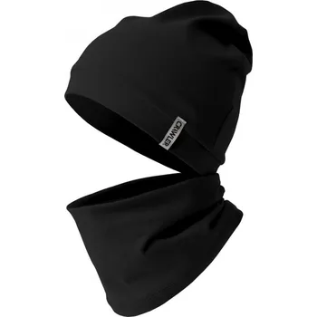 Bavlněný set čepice a nákrčník Černý, Crawler Velikost: 1-3 roky