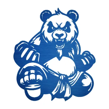Samolepící dekorace SAMOLEPKA Panda 012 levá Kung Fu bojovník (65 - škrábaný kov modrý) NA AUTO, NÁLEPKA, FÓLIE, POLEP, TUNING, VLASTNÍ TEXT, TISK, AUTOSAMOLEPKY.cz, POLEPY, OBRÁZEK, LOGO, SAMOLEPKY