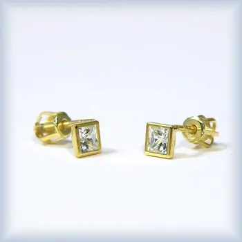 Náušnice bílé zlato 1/2 páru